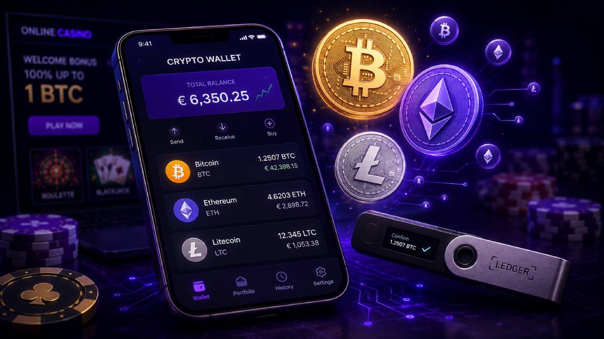Wallet di criptovalute con Bitcoin ed Ethereum