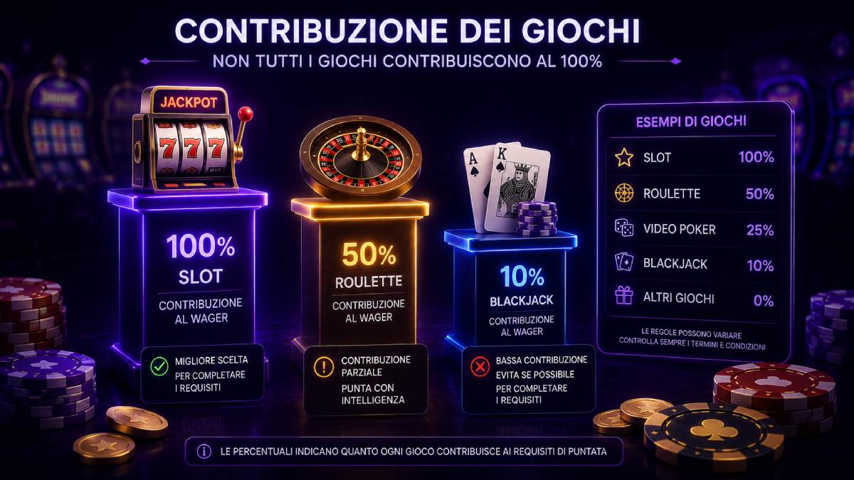 Contributo dei giochi al requisito di puntata